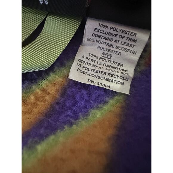 VTG Patagonia Minnehaha Laughing Waters Flame Snap Fleece Kid 12 Small Adult - Picture 13 of 16